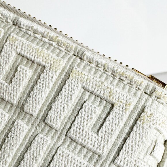 NWT GIVENCHY Travel Zip Top Pouch in Raffia with Wristlet - Picture 6 of 13